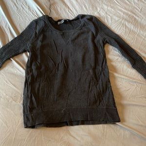 black netted sweatshirt size extra small